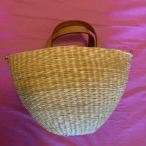 Clare V. Appolline Tote Bag wicker basket purse